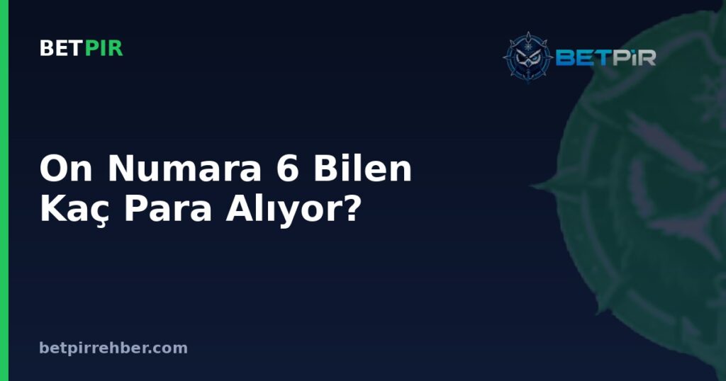 On Numara 6 Bilen Kaç Para Alıyor? İkramiye Paylaşım Mantığı Nasıl Hesaplanır?